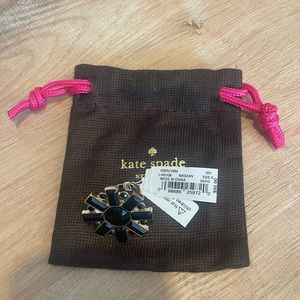 Kate spade black flower cocktail ring size 6